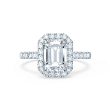 1.01 CT Emerald Halo CVD G/VS2 Diamond Engagement Ring