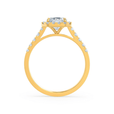 1.01 CT Emerald Halo CVD E/VVS2 Diamond Engagement Ring