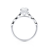 1.00 CT Round Milgrain Pave CVD F/VS1 Diamond Engagement Ring