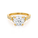 1.20 CT Round Pave Setting CVD F/VVS1 Diamond Engagement Ring
