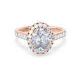 1.50 CT Oval Halo CVD G/VVS1 Diamond Engagement Ring