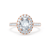 1.50 CT Oval Halo CVD G/VVS1 Diamond Engagement Ring