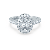 1.50 CT Oval Halo CVD F/VVS1 Diamond Engagement Ring