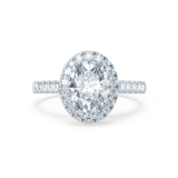 1.50 CT Oval Halo CVD F/VVS1 Diamond Engagement Ring
