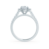 1.50 CT Oval Halo CVD E/VVS1 Diamond Engagement Ring