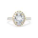 1.50 CT Oval Halo CVD E/VVS2 Diamond Engagement Ring