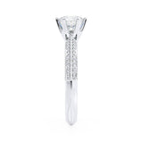 1.20 CT Round Pave Setting CVD E/VS1 Diamond Engagement Ring