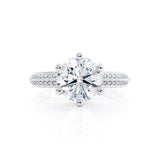 1.20 CT Round Pave Setting CVD E/VS1 Diamond Engagement Ring