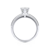 1.20 CT Round Pave Setting CVD E/VS1 Diamond Engagement Ring