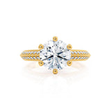 1.20 CT Round Pave Setting CVD G/VVS2 Diamond Engagement Ring