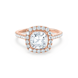 1.20 CT Cushion Halo CVD G/VVS1 Diamond Engagement Ring