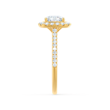 1.20 CT Cushion Halo CVD E/VVS2 Diamond Engagement Ring