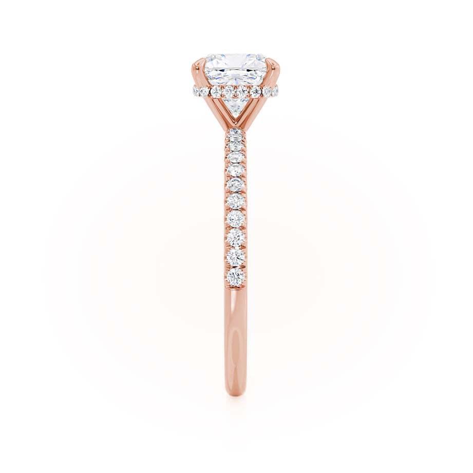 2.40 CT Cushion Hidden Halo CVD E/VVS2 Diamond Engagement Ring