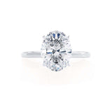 0.2 CT Oval Solitaire CVD E/VVS1 Diamond Engagement Ring