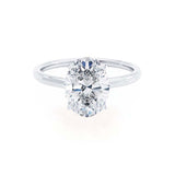 0.2 CT Oval Solitaire CVD E/VVS1 Diamond Engagement Ring