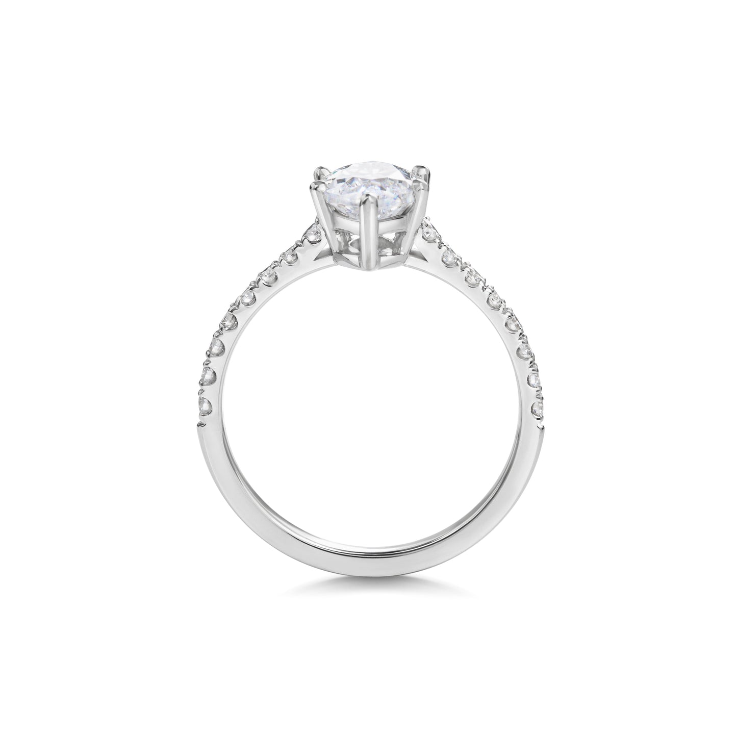 2 CT Marquise Cut Pave CVD F/VS1 Diamond Engagement Ring 4
