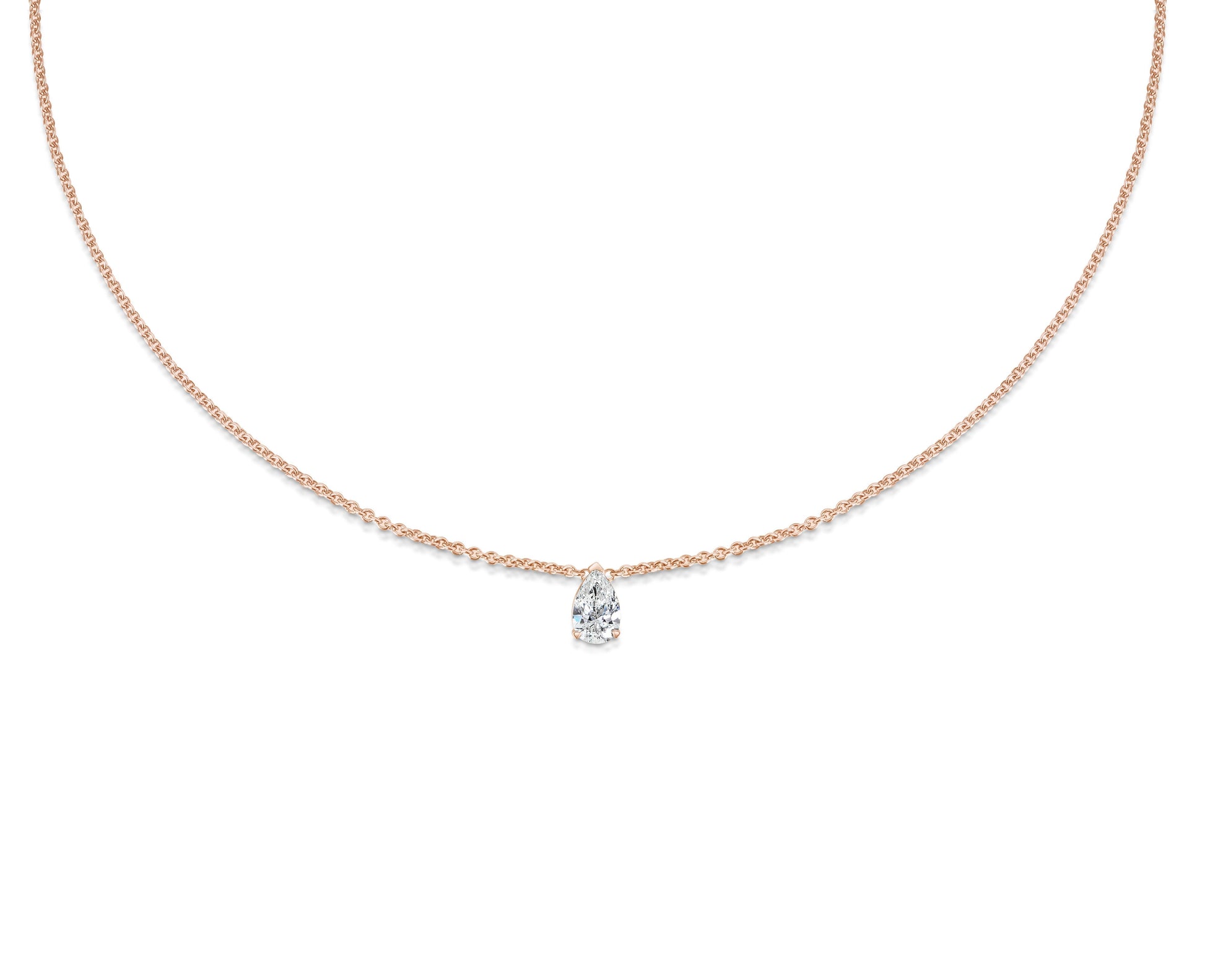 0.30 CT Pear Solitaire CVD F/VS Diamond Necklace 6
