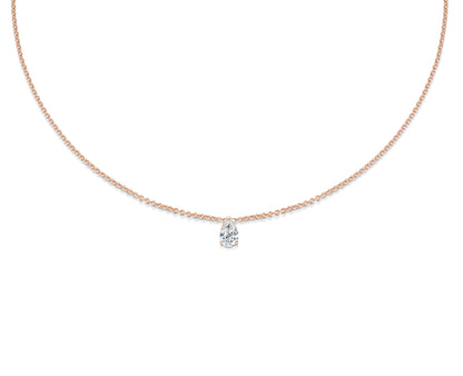 0.30 CT Pear Solitaire CVD F/VS Diamond Necklace 6