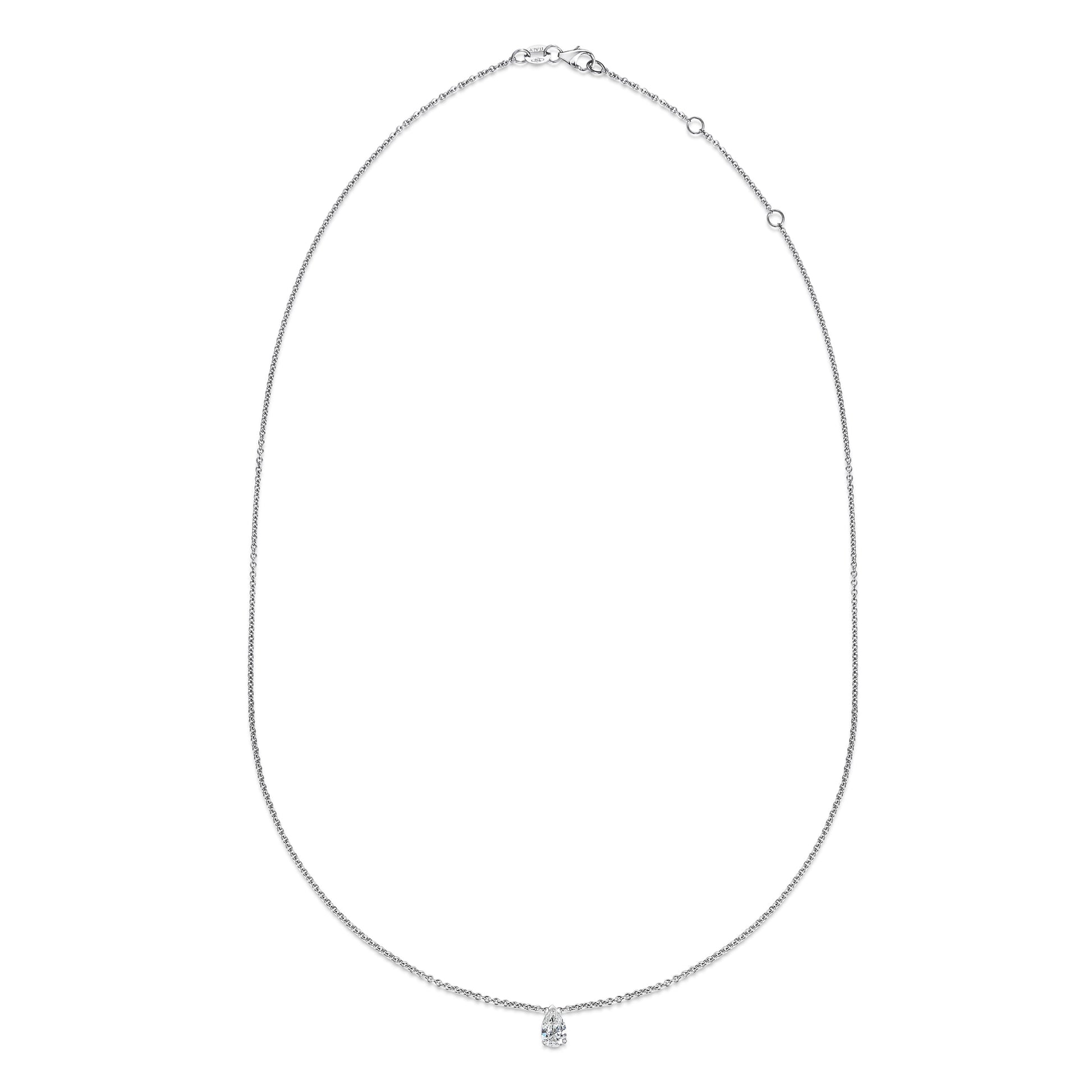 0.30 CT Pear Solitaire CVD F/VS Diamond Necklace 3