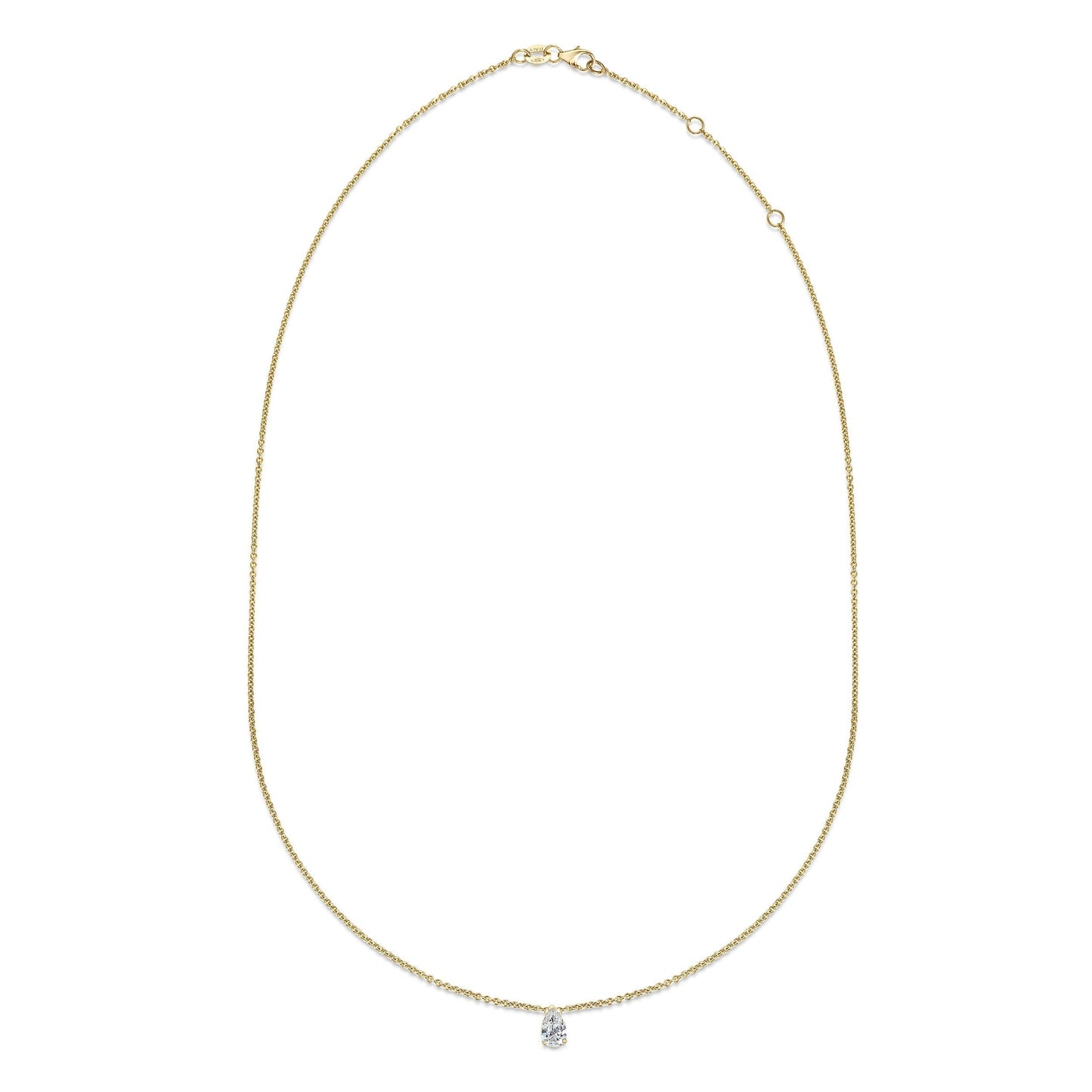 0.30 CT Pear Solitaire CVD F/VS Diamond Necklace 5