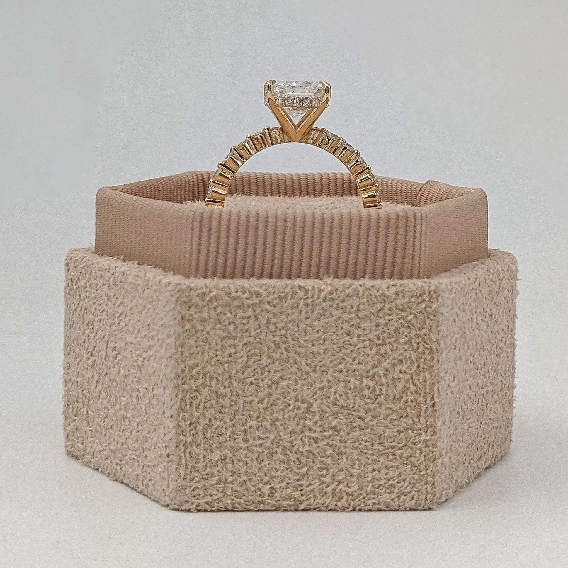 Cushion Pave Lab Grown Diamond Engagement Ring