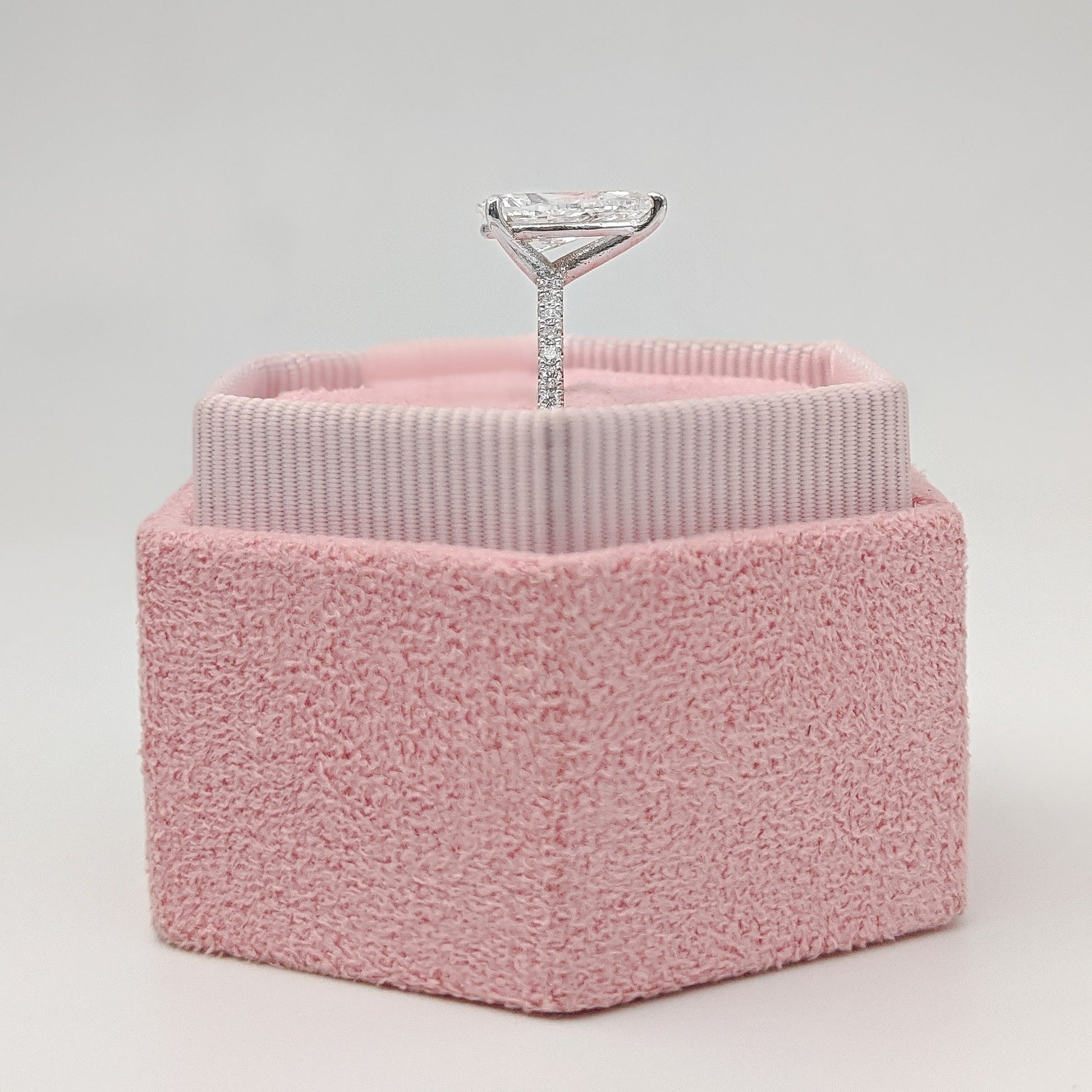 1.7 CT Pear Cut Pave CVD G/VS2 Diamond Engagement Ring 8