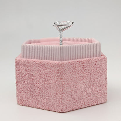 1.7 CT Pear Cut Pave CVD G/VS2 Diamond Engagement Ring 8