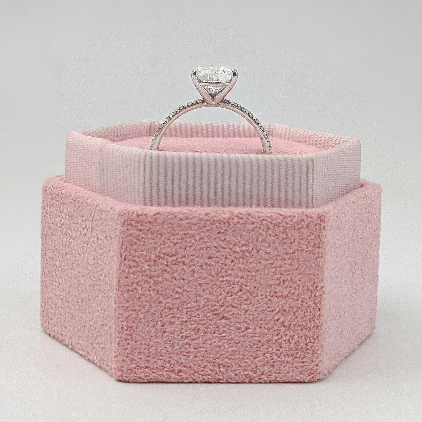 1.7 CT Pear Cut Pave CVD G/VS2 Diamond Engagement Ring 6