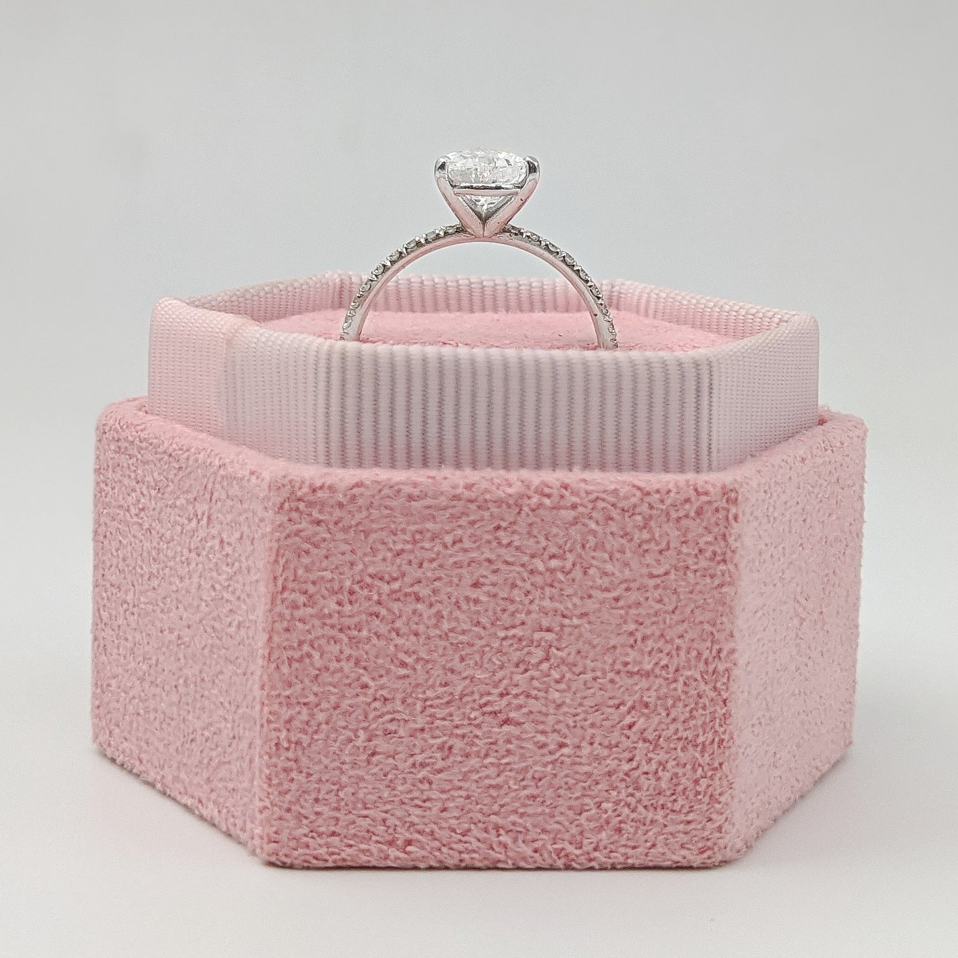 1.7 CT Pear Cut Pave CVD G/VS2 Diamond Engagement Ring 6