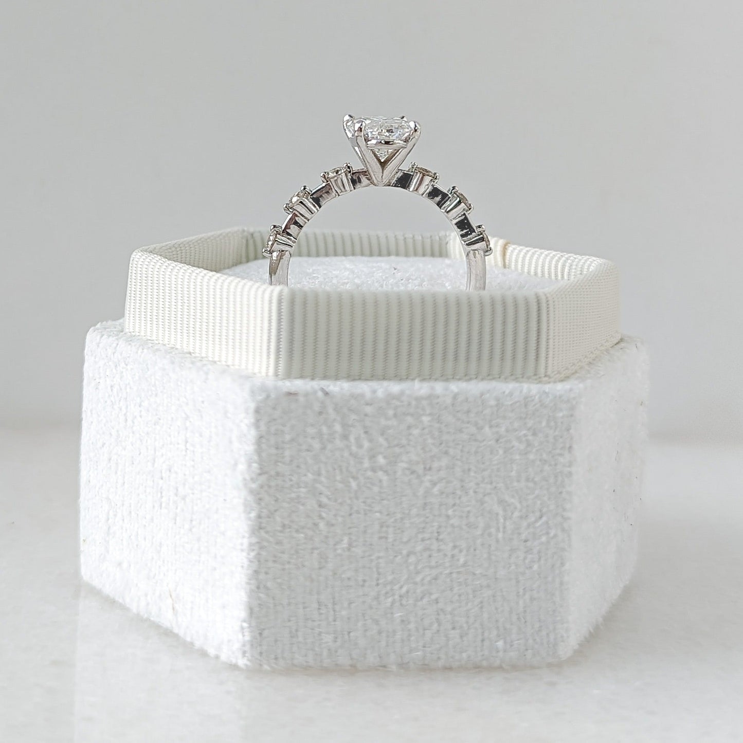 2.01 CT Oval Cut Pave CVD F/VS1 Diamond Engagement Ring 3