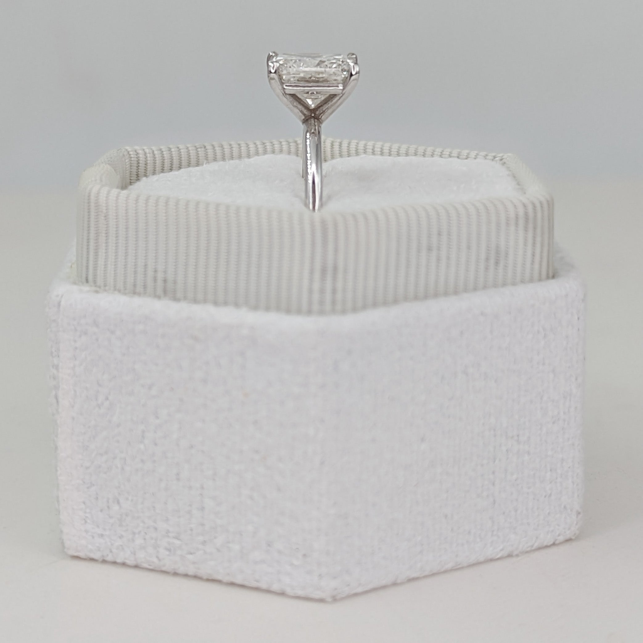 Cushion Solitaire Lab Grown Diamond Engagement Ring