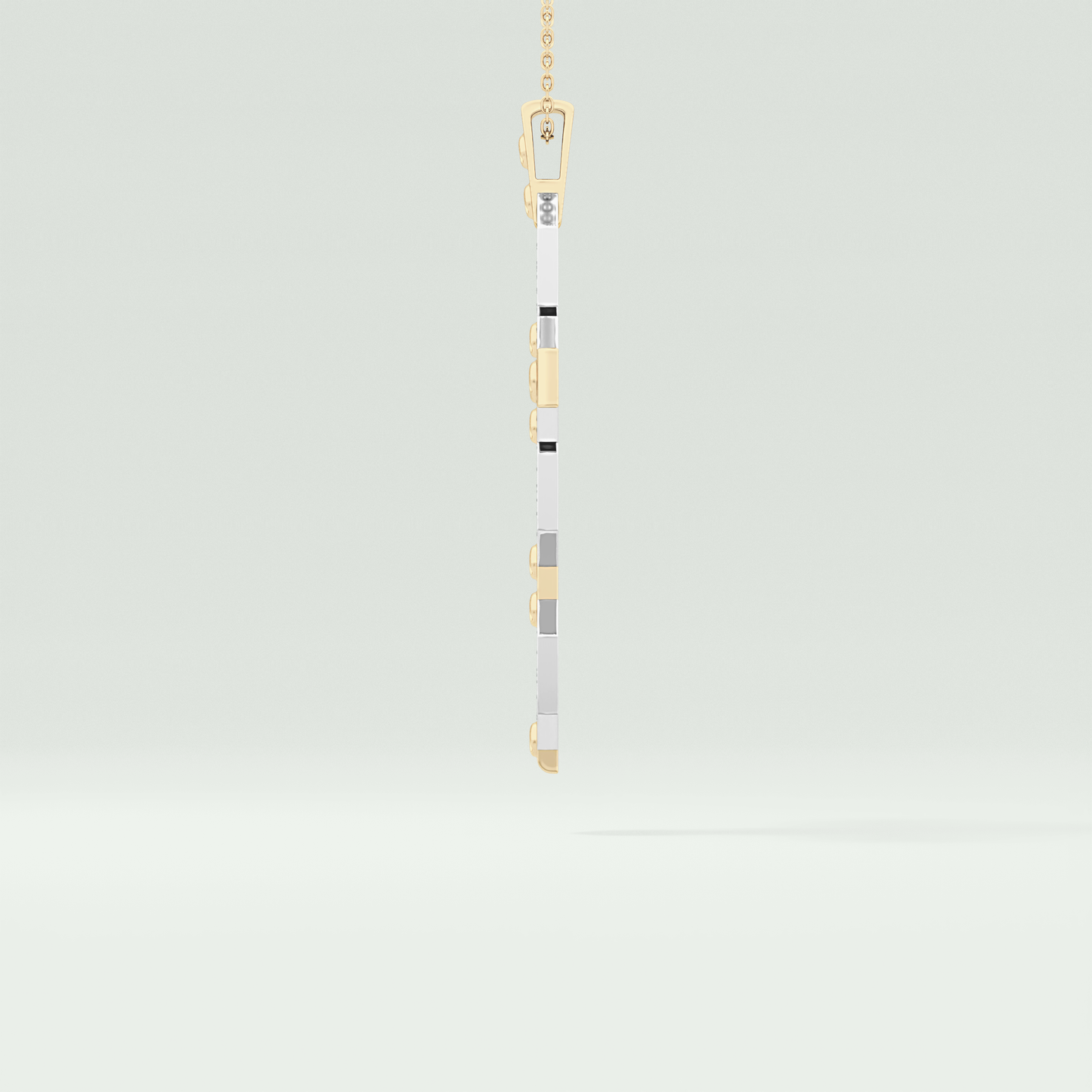 0.50 CT Polished Finished Round Black Moissanite Stones Necklace For Him 4