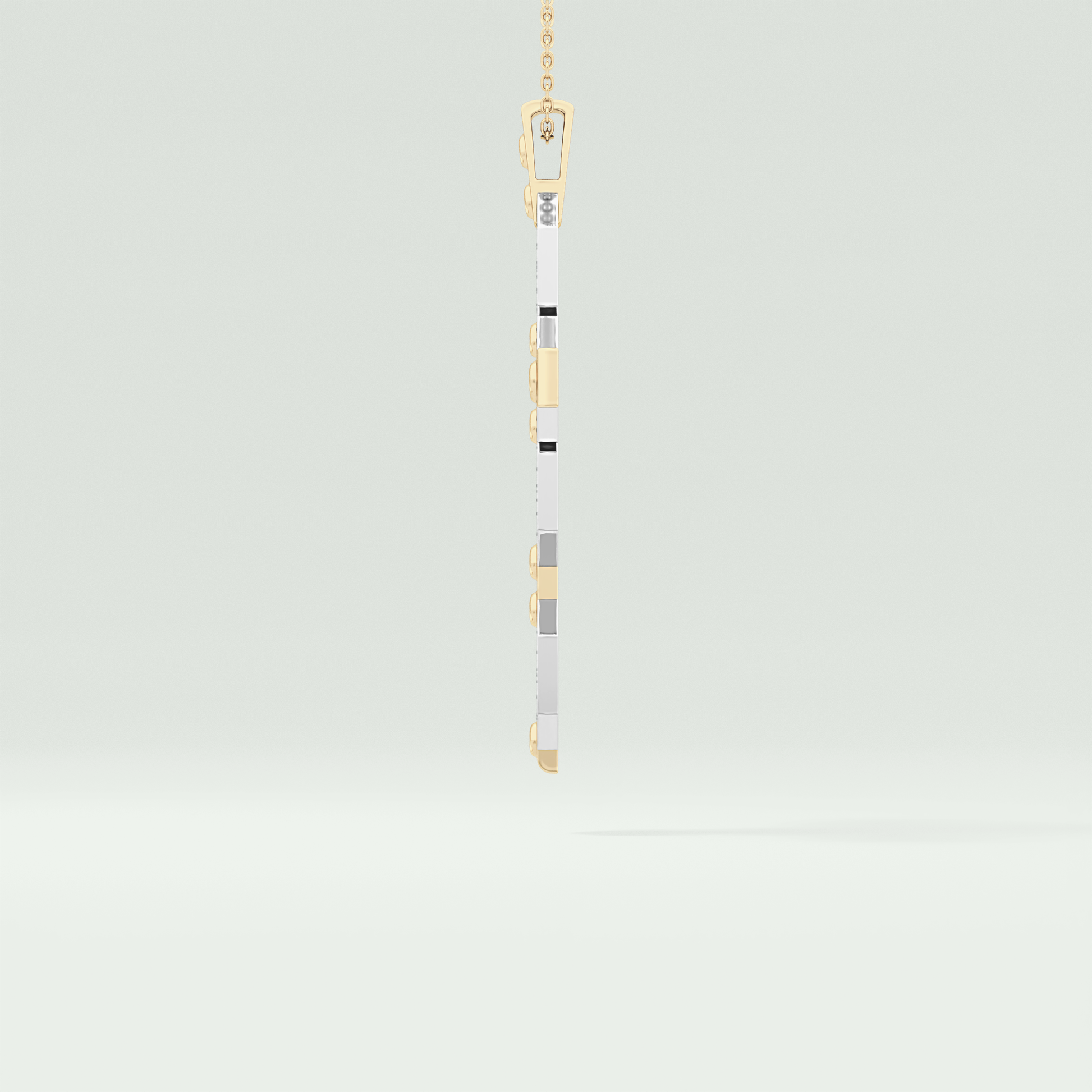 0.50 CT Polished Finished Round Black Moissanite Stones Necklace For Him 4