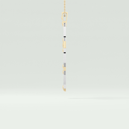 0.50 CT Polished Finished Round Black Moissanite Stones Necklace For Him 4