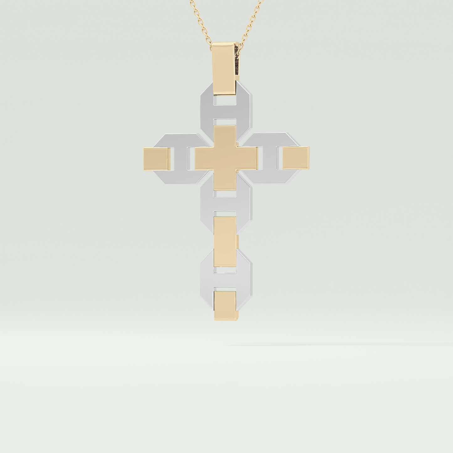 0.50 CT Polished Finished Round Black Moissanite Stones Necklace For Him 3