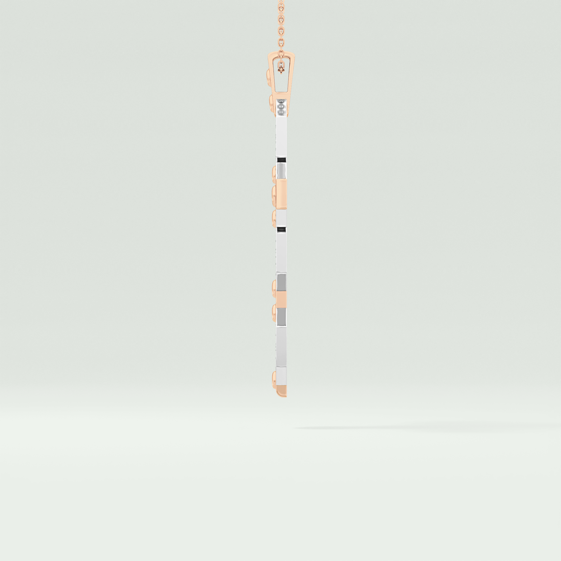 0.50 CT Polished Finished Round Black Moissanite Stones Necklace For Him 8