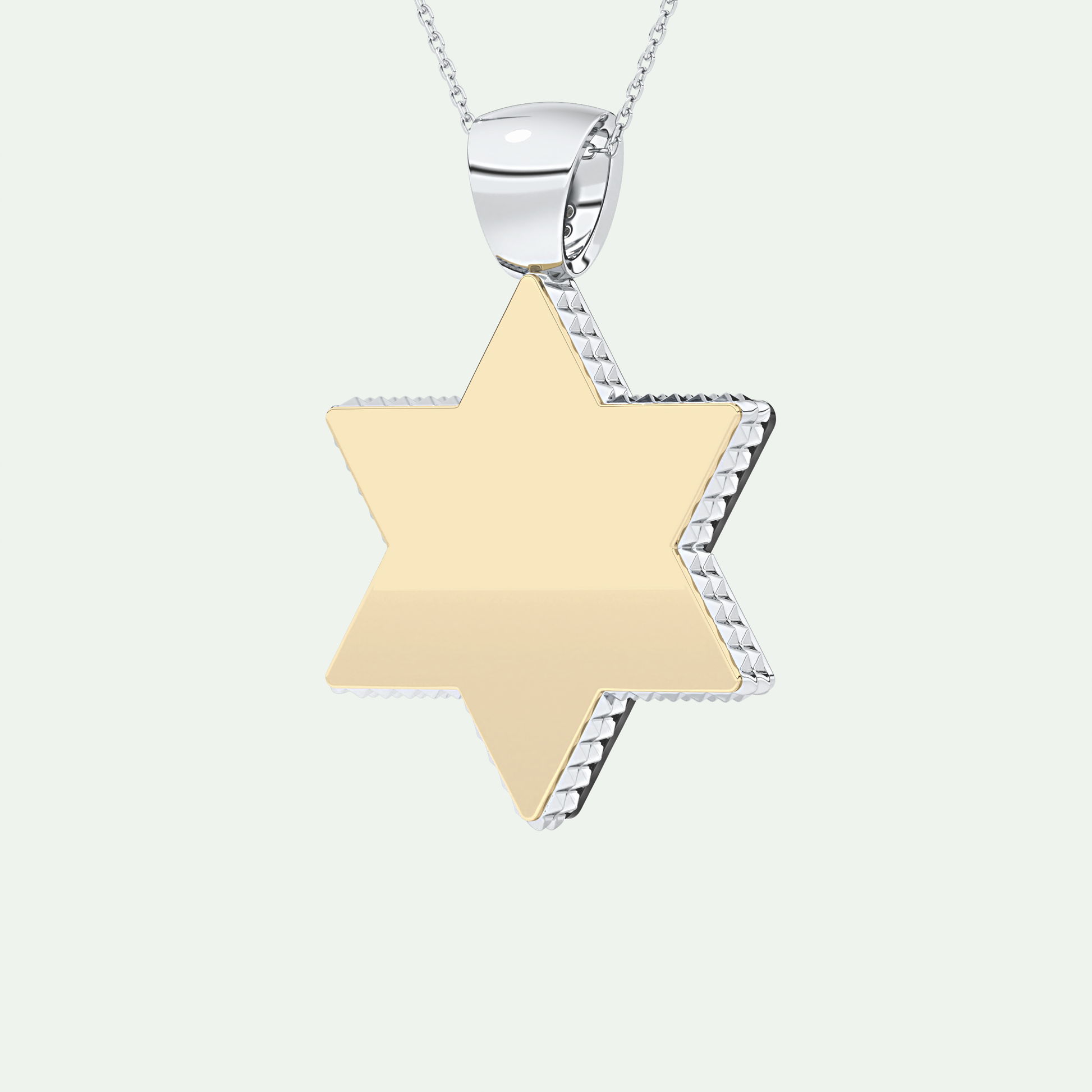 0.45 CT Black Moissanite Diamond Stones Star Shaped Necklace For Him 4