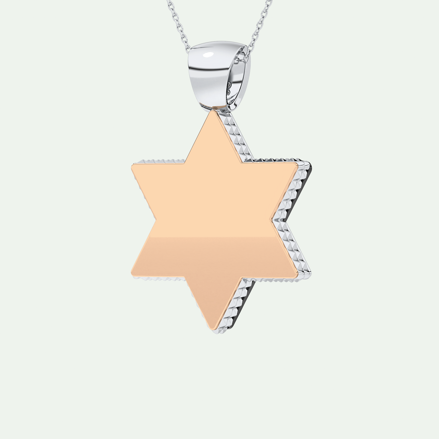 0.45 CT Black Moissanite Diamond Stones Star Shaped Necklace For Him 16