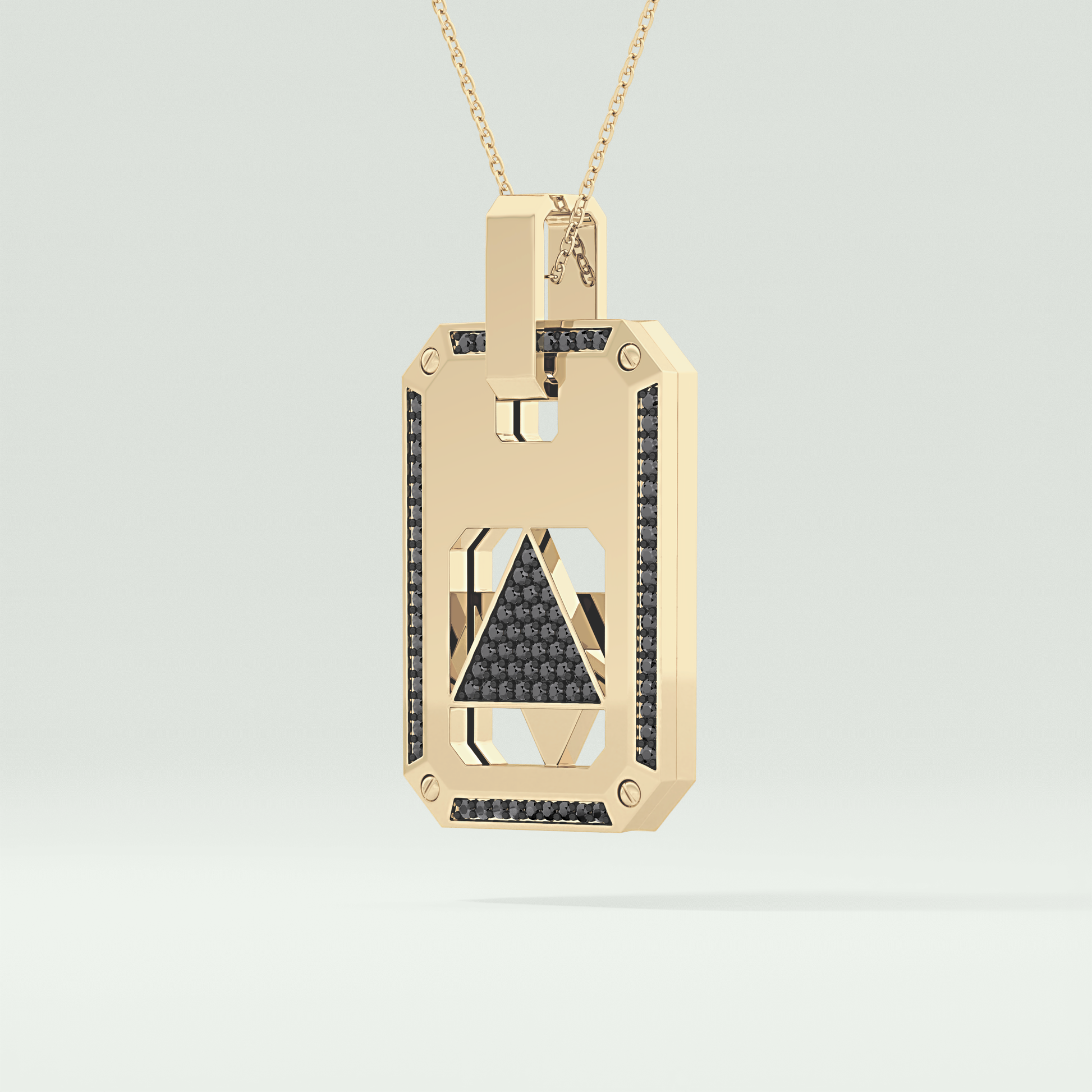 0.90 CT Star Shaped Black Moissanite Diamond Stones Necklace For Him 2