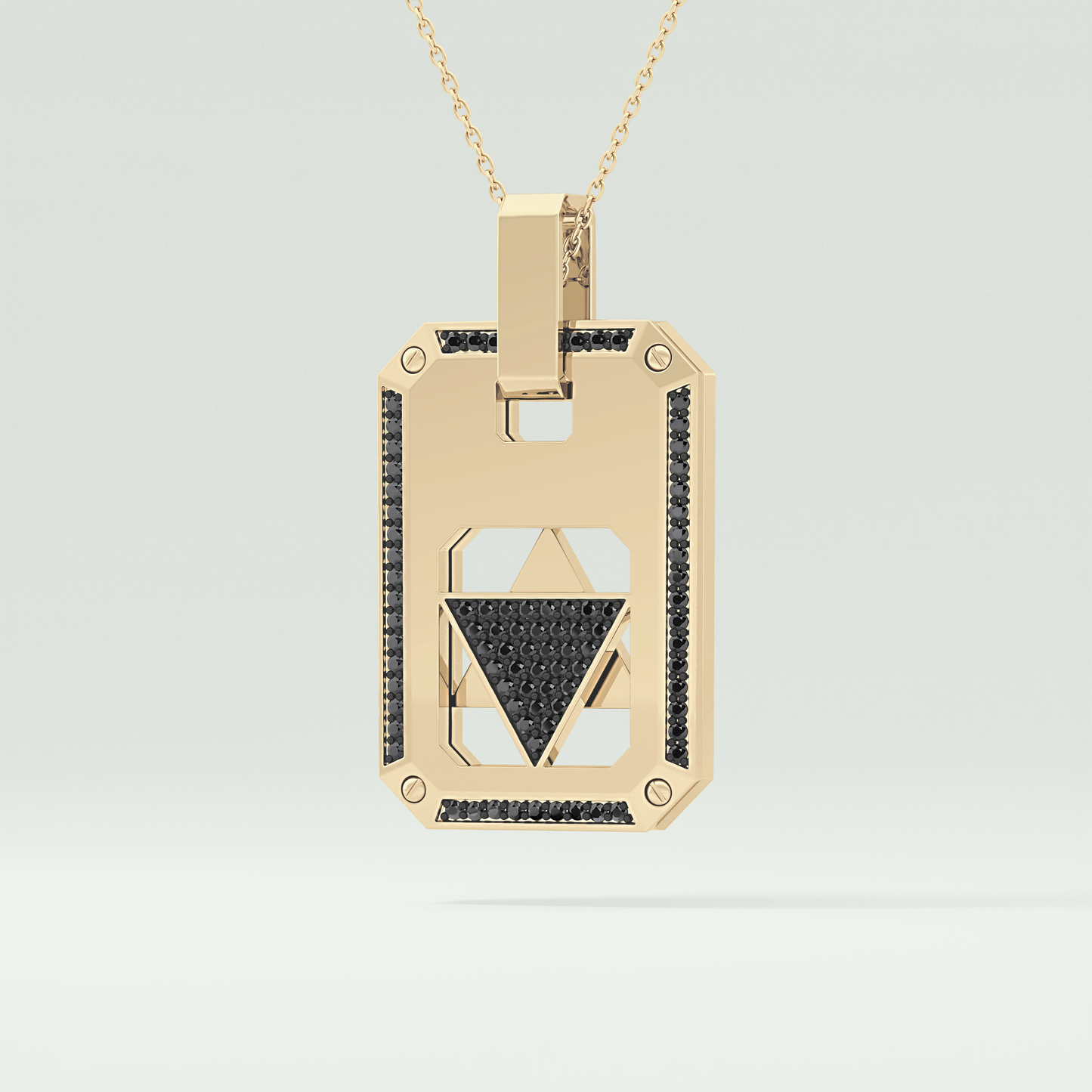 0.90 CT Star Shaped Black Moissanite Diamond Stones Necklace For Him 3