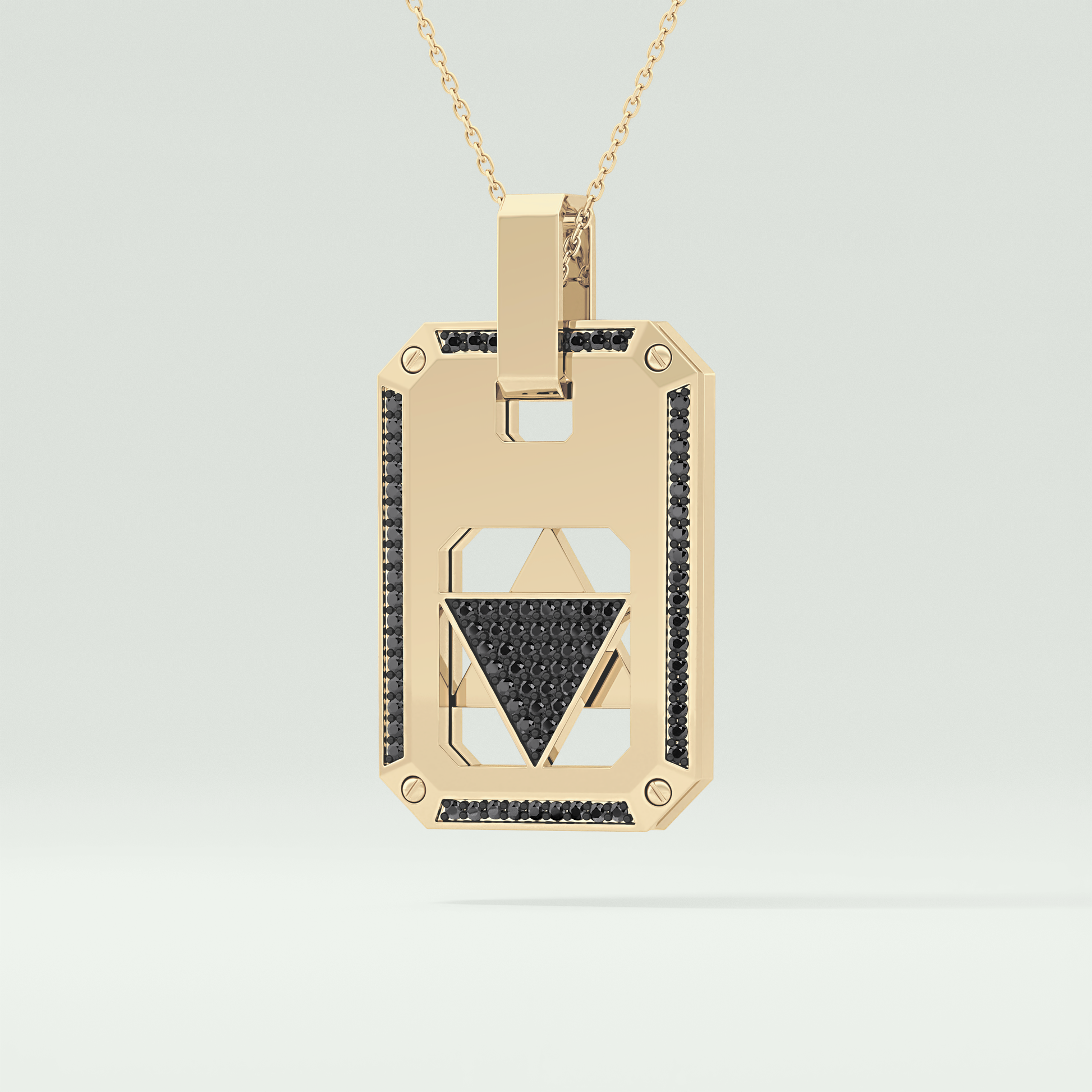 0.90 CT Star Shaped Black Moissanite Diamond Stones Necklace For Him 3