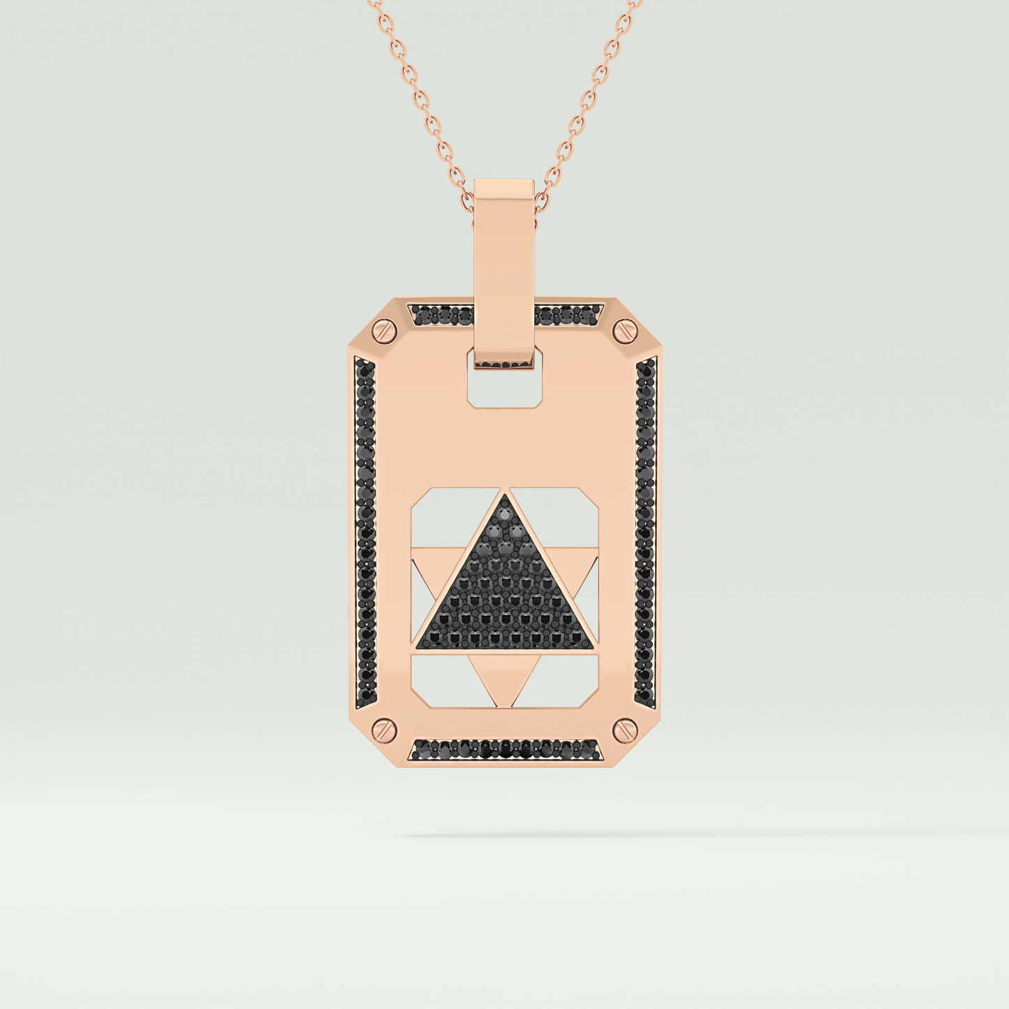 0.90 CT Star Shaped Black Moissanite Diamond Stones Necklace For Him 9