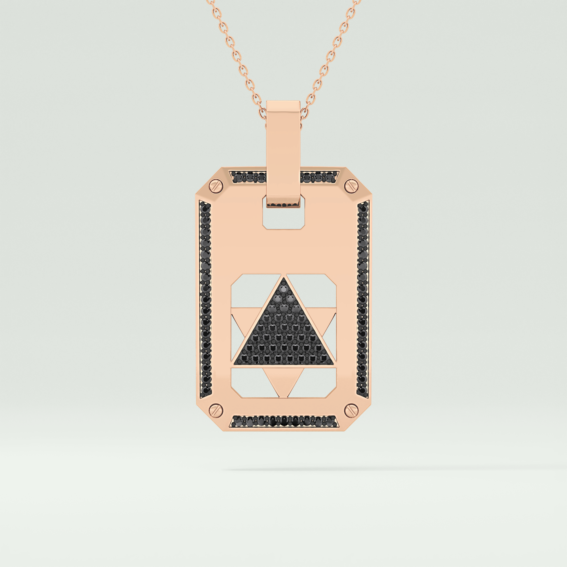 0.90 CT Star Shaped Black Moissanite Diamond Stones Necklace For Him 9