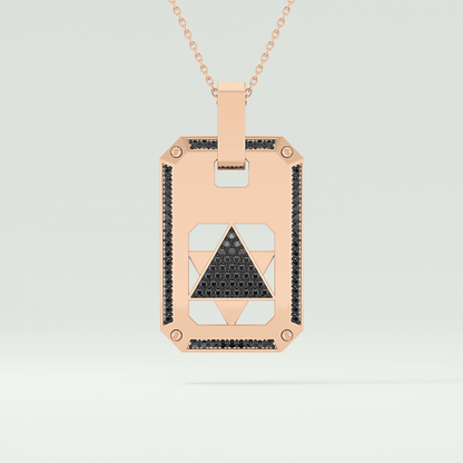 0.90 CT Star Shaped Black Moissanite Diamond Stones Necklace For Him 9