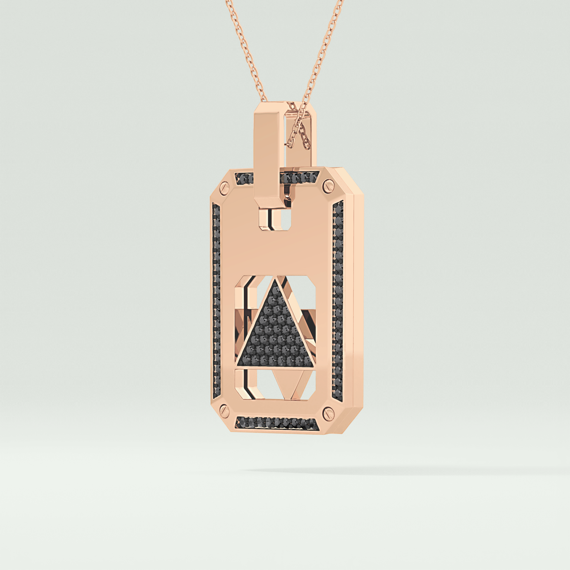 0.90 CT Star Shaped Black Moissanite Diamond Stones Necklace For Him 10