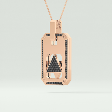 0.90 CT Star Shaped Black Moissanite Diamond Stones Necklace For Him 10