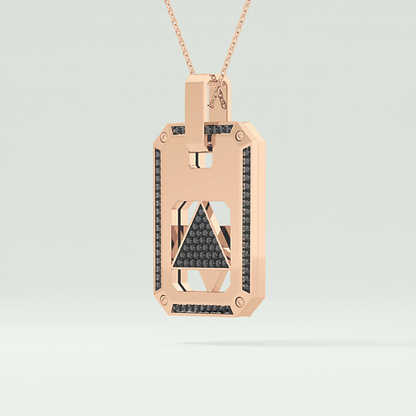 0.90 CT Star Shaped Black Moissanite Diamond Stones Necklace For Him 10