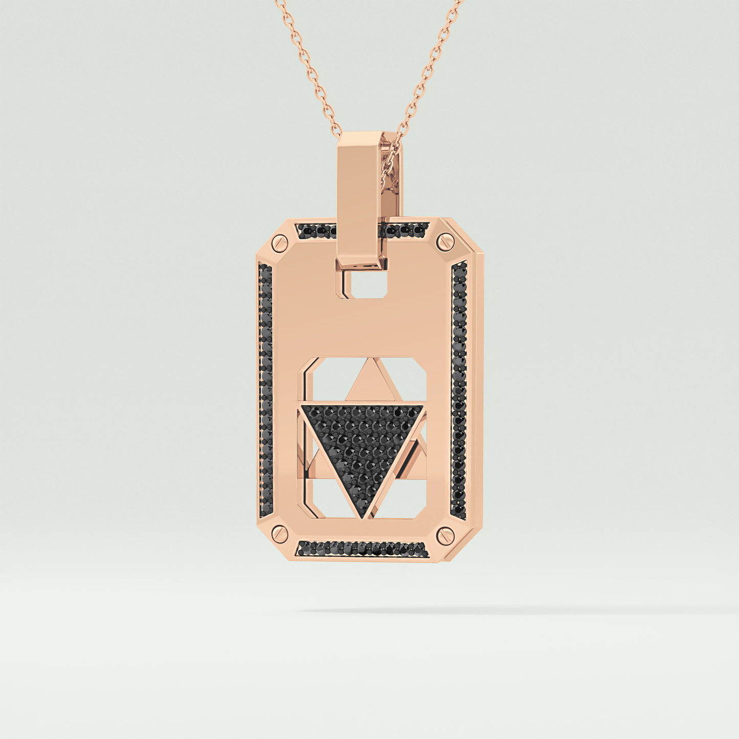 0.90 CT Star Shaped Black Moissanite Diamond Stones Necklace For Him 11