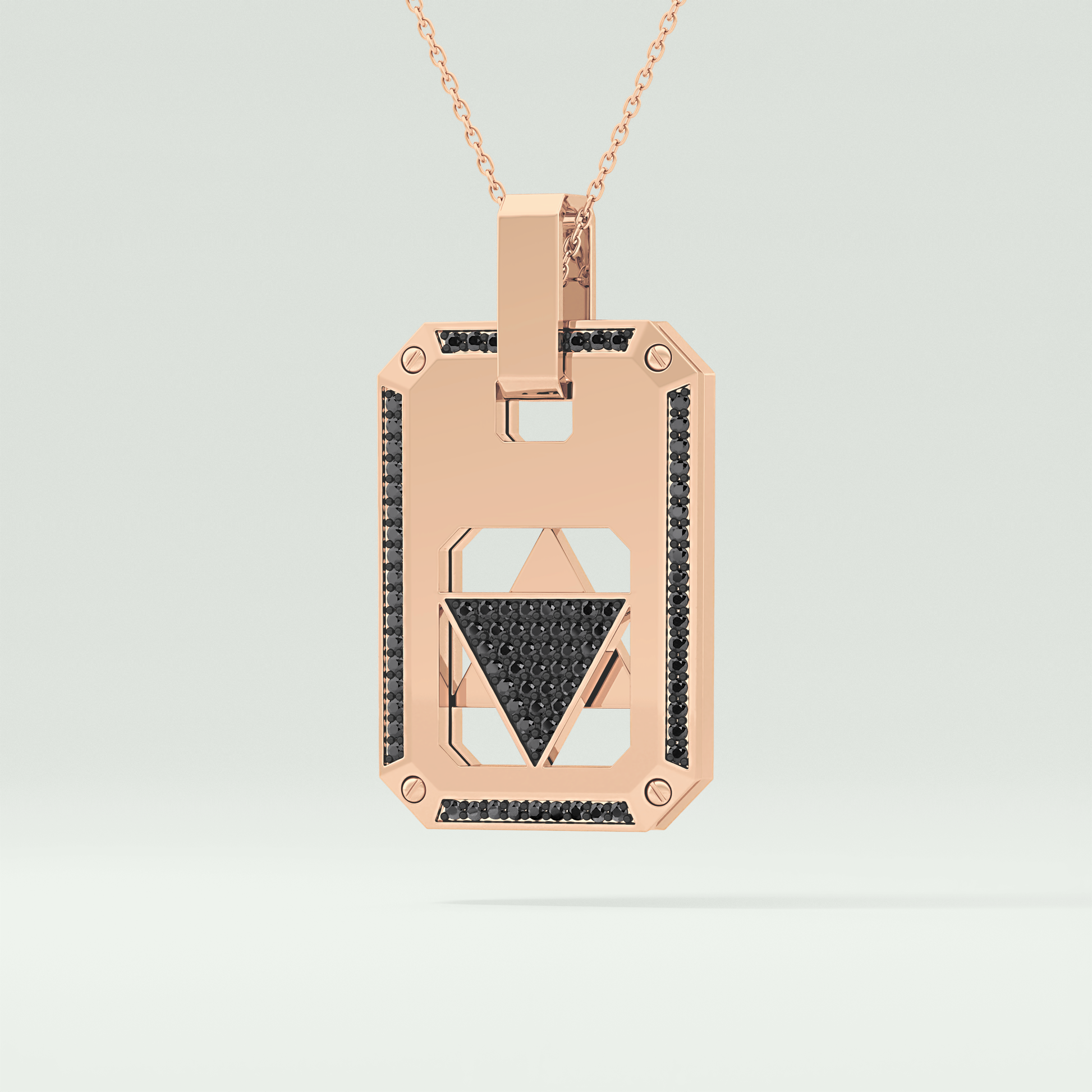 0.90 CT Star Shaped Black Moissanite Diamond Stones Necklace For Him 11