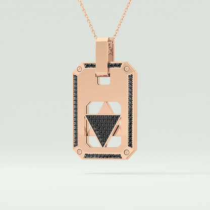 0.90 CT Star Shaped Black Moissanite Diamond Stones Necklace For Him 11